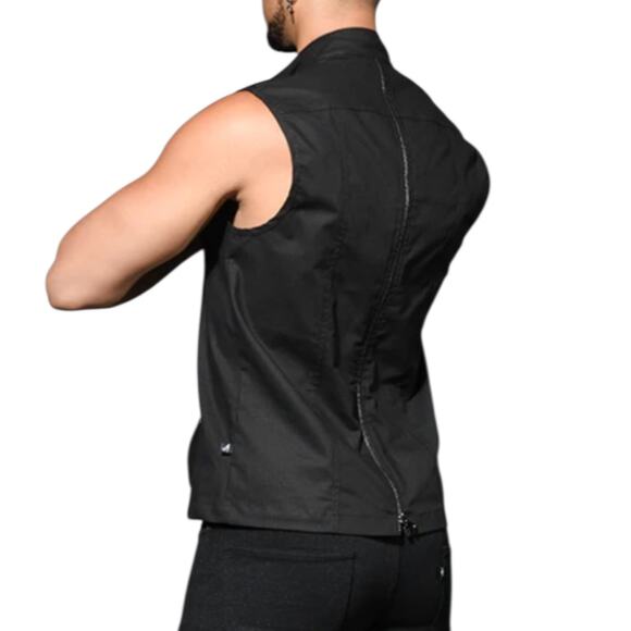 Andrew Christian Special Forces Capsule Zipper Vest Black Large - Picture 15 of 16